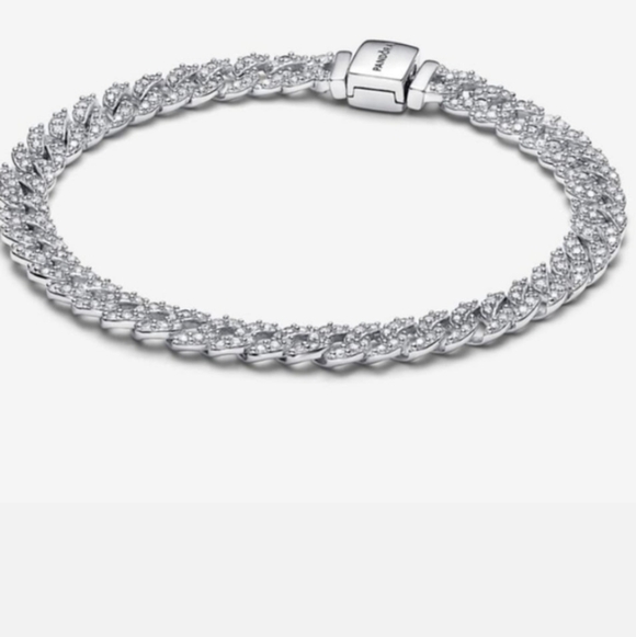 Pandora Jewelry - Authentic Pandora Pavé Cuban Chain Bracelet